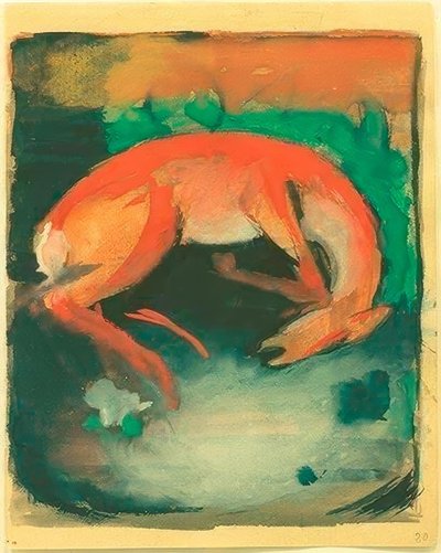 Veado morto de Franz Marc