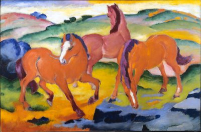 Cavalos de pasto IV de Franz Marc