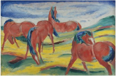 Cavalos pastando III, 1910 de Franz Marc