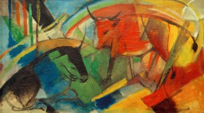 Imagem pequena com gado de Franz Marc