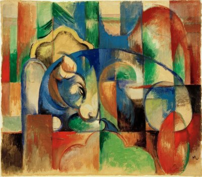 Touro deitado de Franz Marc