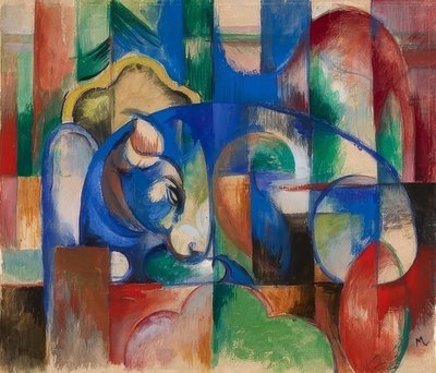 Touro mentiroso. 1913 de Franz Marc