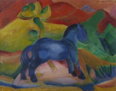 Foto infantil do Pequeno Cavalo Azul, 1912. de Franz Marc