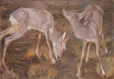 Cervo ao entardecer de Franz Marc
