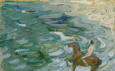Cavaleiro na praia de Franz Marc