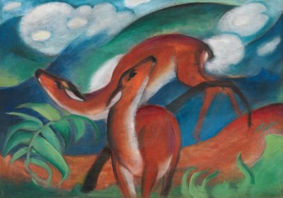 Veados vermelhos II de Franz Marc