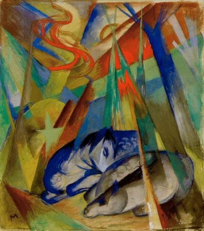 Animais adormecidos de Franz Marc