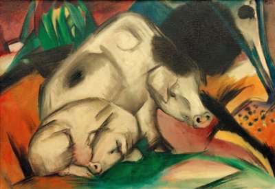 Porcos (mãe porco) de Franz Marc