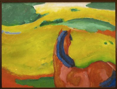 Composição pequena III (óleo sobre tela) de Franz Marc
