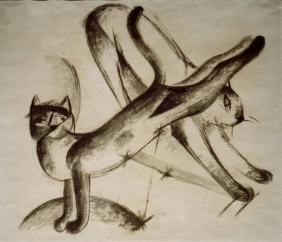 Jogando gatos de Franz Marc