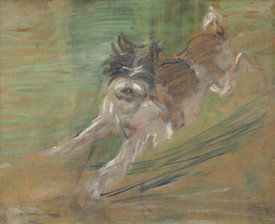 Cão a saltar «Schlick» de Franz Marc