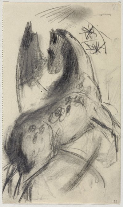 cavalo pulando de Franz Marc