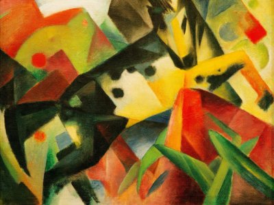 Cavalo pulando de Franz Marc