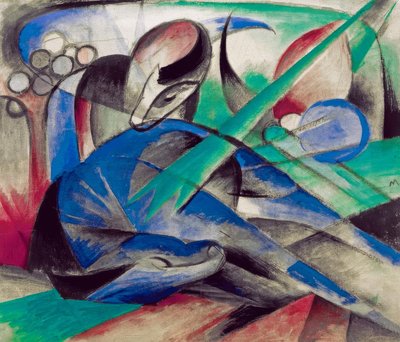 Cavalo sonhando de Franz Marc