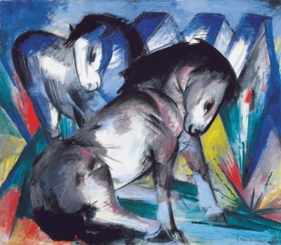 Dois Cavalos, 1913 de Franz Marc
