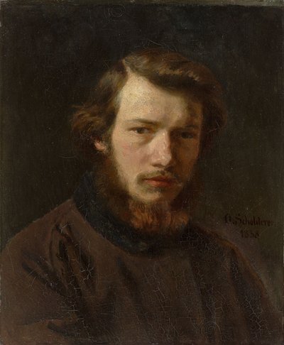 Autorretrato aos 24 anos, 1858. de Franz Otto Scholderer