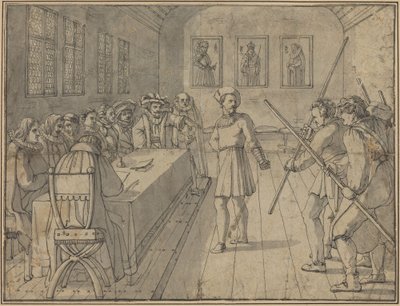 Cena do Ato IV de "Gotz von Berlichingen" de Goethe de Franz Pforr