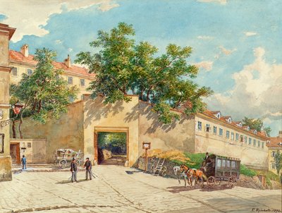 O centro de detenção da polícia em Theobaldgasse em Viena de Franz Reinhold