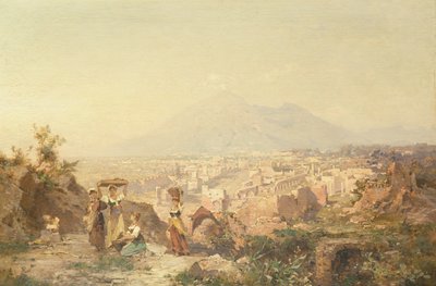 Uma Vista de Pompeia de Franz Richard Unterberger