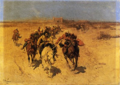 Árabes a cavalo de Franz Roubard