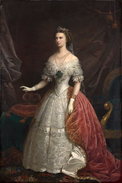 Retrato de Elisabeth da Baviera, 1869. de Franz Russ the Younger