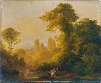 Paisagem com pessoal mitológico de Franz Schrotzberg