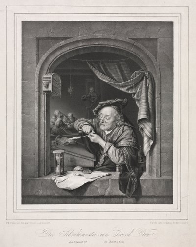O mestre-escritor do velho mestre-escola de Franz Seraph Hanfstaengl