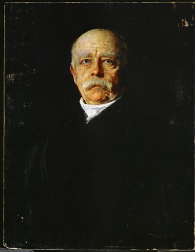 O príncipe Otto von Bismarck, estadista prussiano que contribuiu para a criação do Reich alemão ... (pintura sobre tela) de Franz Seraph von Lenbach