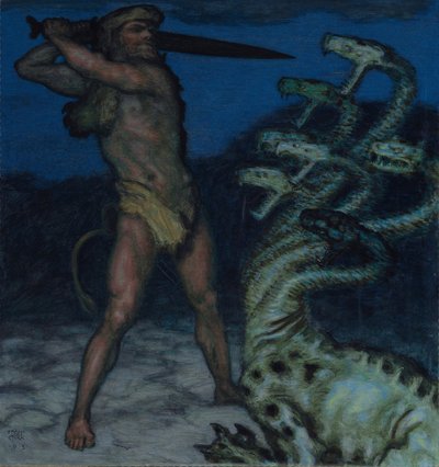Hércules e Hidra de Franz Stuck Ritter von
