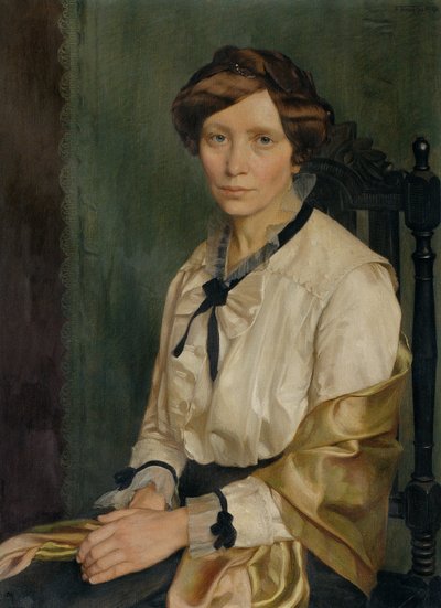 A esposa do artista de Franz Tomaschu