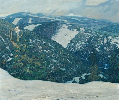 Paisagem das montanhas de Jizera de Franz Wilhelm Jäger