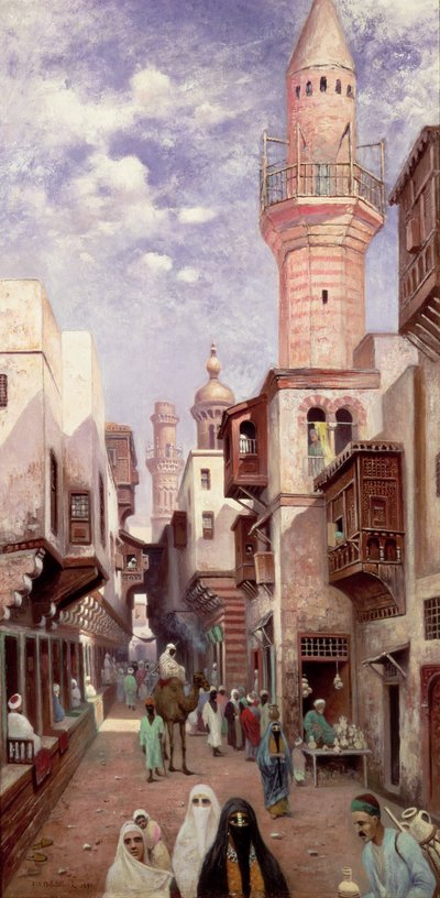 Uma cena de rua árabe de Franz Wilhelm Odelmark