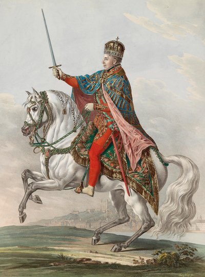 Imperador Fernando I da Áustria (1793-1875), Rei da Hungria. de Franz Wolf