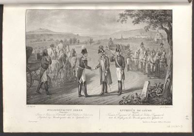 Encontro do imperador Francisco I com o imperador Nikolaus I da Rússia de Franz Wolf