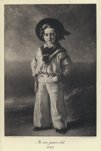 Rei Eduardo VII quando criança, com seis anos de idade de Franz Xaver  Winterhalter (after)