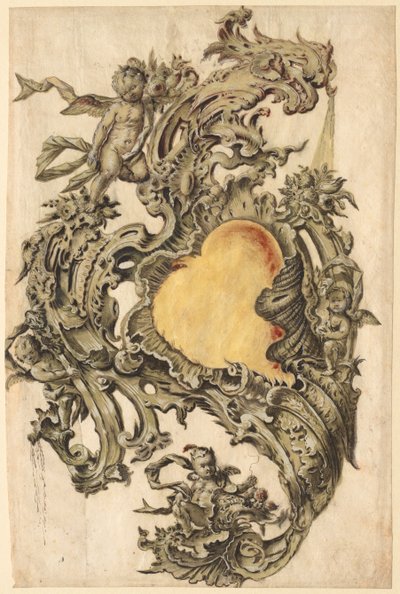 Cartouche com Putti de Franz Xaver Habermann