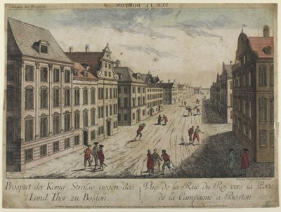 Vista da Rue du Roi--Boston (1776) de Franz Xaver Habermann