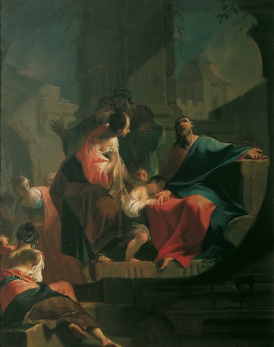 Cristo abençoa as crianças de Franz Xaver Karl Palko