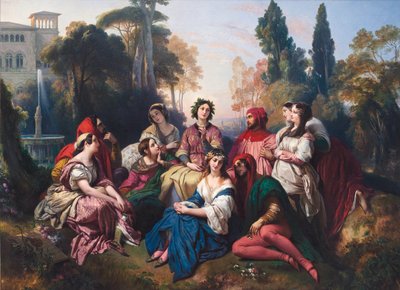 O Decameron (O Decameron). Composição inspirada na coletânea de contos de Giovanni Boccaccio (Jean Boccace de Franz Xaver Winterhalter