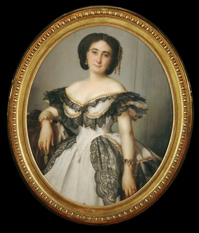 Portrait de femme - retrato de uma senhora ... de Franz Xaver Winterhalter