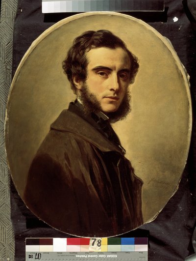 Retrato do conde Pavel Petrovich Shuvalov (1830-1908) (Retrato do conde Pavel P.Shuvalov). Pintura de Franz Xavier Winterhalter (1805-1873). Óleo sobre tela, 65 x 55 cm de Franz Xaver Winterhalter