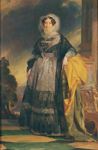 Retrato de Adelaide de Orléans (1777-1848), Mademoiselle de Chartres, conhecida como Madame Adelaide de Franz Xaver Winterhalter