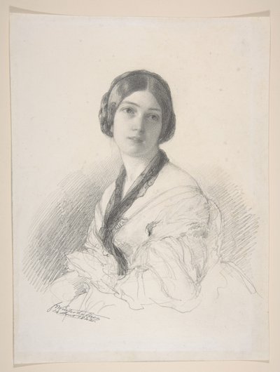 Retrato da baronesa Gudin, nascida Margareth Louis Hay de Franz Xaver Winterhalter
