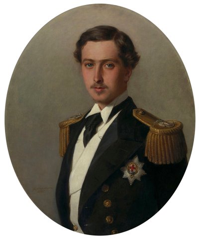 Retrato do príncipe Alfred 1844-1900, mais tarde duque de Edimburgo, 1865. de Franz Xaver Winterhalter