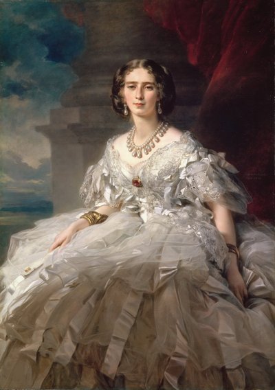 Princesse Tatiana Youssoupov (Ioussoupov, Youssoupoff ) - Retrato da Princesa Tatiana Yusupova (1828-1879), de Winterhalter, Franz Xavier (1805-1873). Óleo sobre tela, c. 1858. Dimensão : 148x104 cm. Eremitério do Estado, São Petersburgo de Franz Xaver Winterhalter