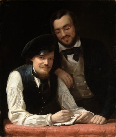 Autorretrato do artista com o irmão de Franz Xaver Winterhalter