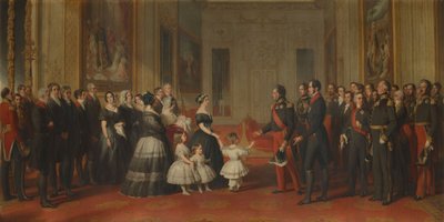 Receção de Louis-Philippe, Rei de França, no Castelo de Windsor, 8 de outubro de 1844 de Franz Xaver Winterhalter
