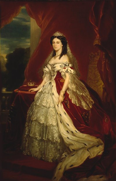 Princesa Augusta de Saxe-Weimar-Eisenach 1811-1890, Rainha da Prússia, ca 1859. de Franz Xaver Winterhalter School of .
