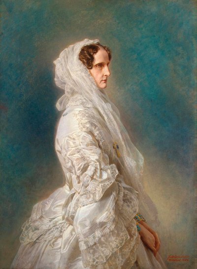 Retrato da Imperatriz Alexandra Fyodorovna Charlotte da Prússia, 1856. de Franz Xaver Winterhalter