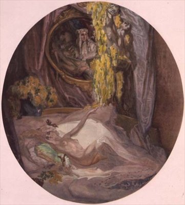 Mulher numa cama de Franz von Bayros (1866 1924)